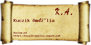 Kuczik Amélia névjegykártya